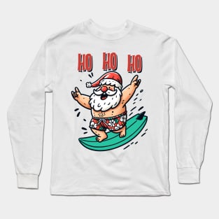 Surfing Santa Long Sleeve T-Shirt